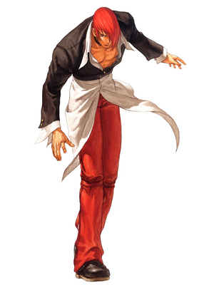 yagami iori and orochi iori (the king of fighters and 2 more) drawn by nona